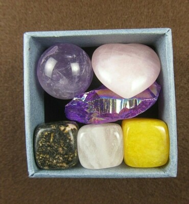 Mini Mixed Boxed Set Stone Sampler Natural Semi-Precious Gift  Jewelry