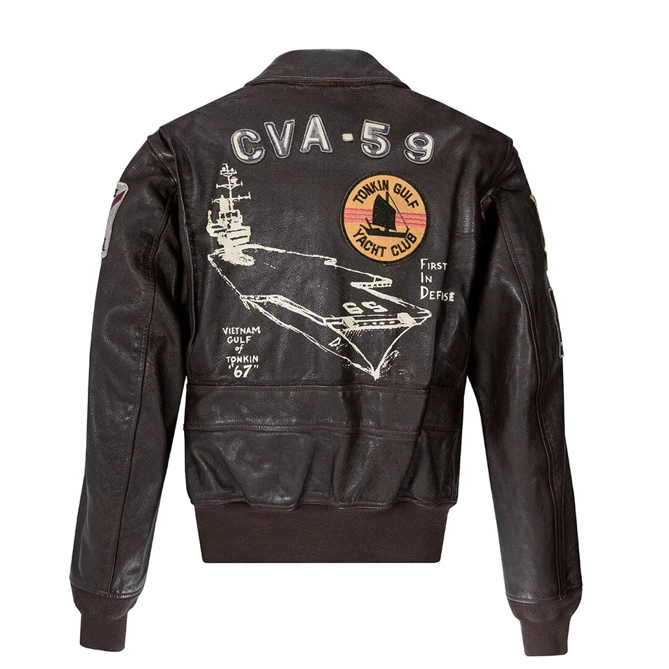 Cockpit USA USS Forrestal Carrier Pilot Jacket Vietnam Flight Z21E002I New! - Image 3 of 4