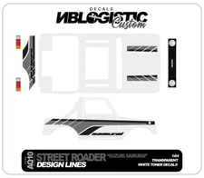 STREET ROADER SUZUKI SAMURAI TRACKER Universal Decal for hot wheels 1/64 Scale a