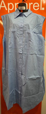 H&M Sleeveless Shirt Dress, Light Blue, Size XL, New With Tag, b176
