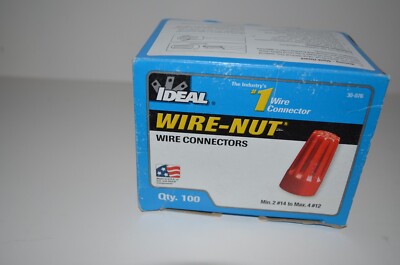 Ideal Wire Connectors Box Of 100 / Min. 2#14 to Max, 4#12