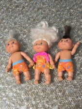Set Of 3 Vtg OOA Mattel 1995 Mini Cabbage Patch Doll 4-5" Hard Body SW#230
