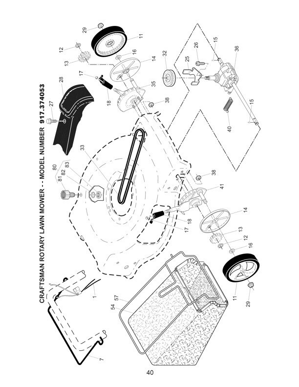 Owner's Manual Sears Craftsman 675 Series Lawn Mower 22” Mower