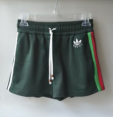 GUCCI x Adidas Shorts Size XXS small High-Rise Green Cotton Jersey