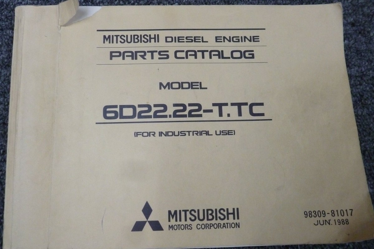 Mitsubishi 6D22 Diesel Engine on Kobelco 7055 7065 Parts Catalog