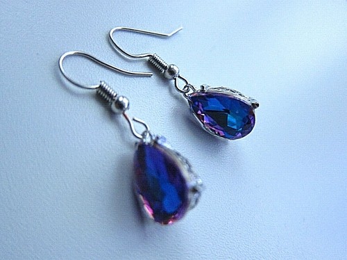 Rainbow Multi-colour Crystal \Mystic Topaz Style, S.P. Necklace. - Picture 82 of 92