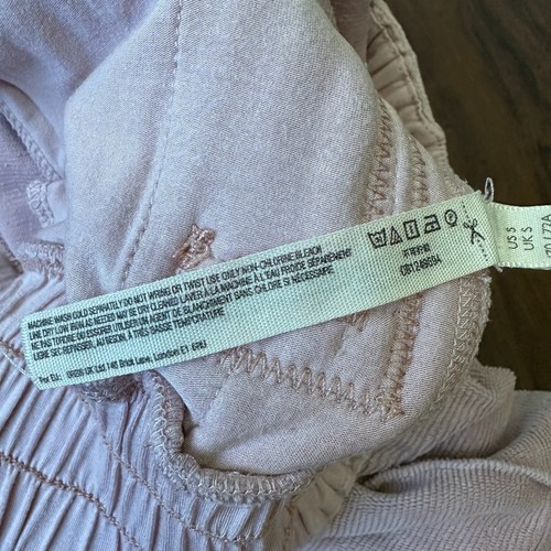 FREE PEOPLE MOVEMENT Friday Love Pants Women S Baby Pink Velour Jogger High Rise - Bild 11 von 14