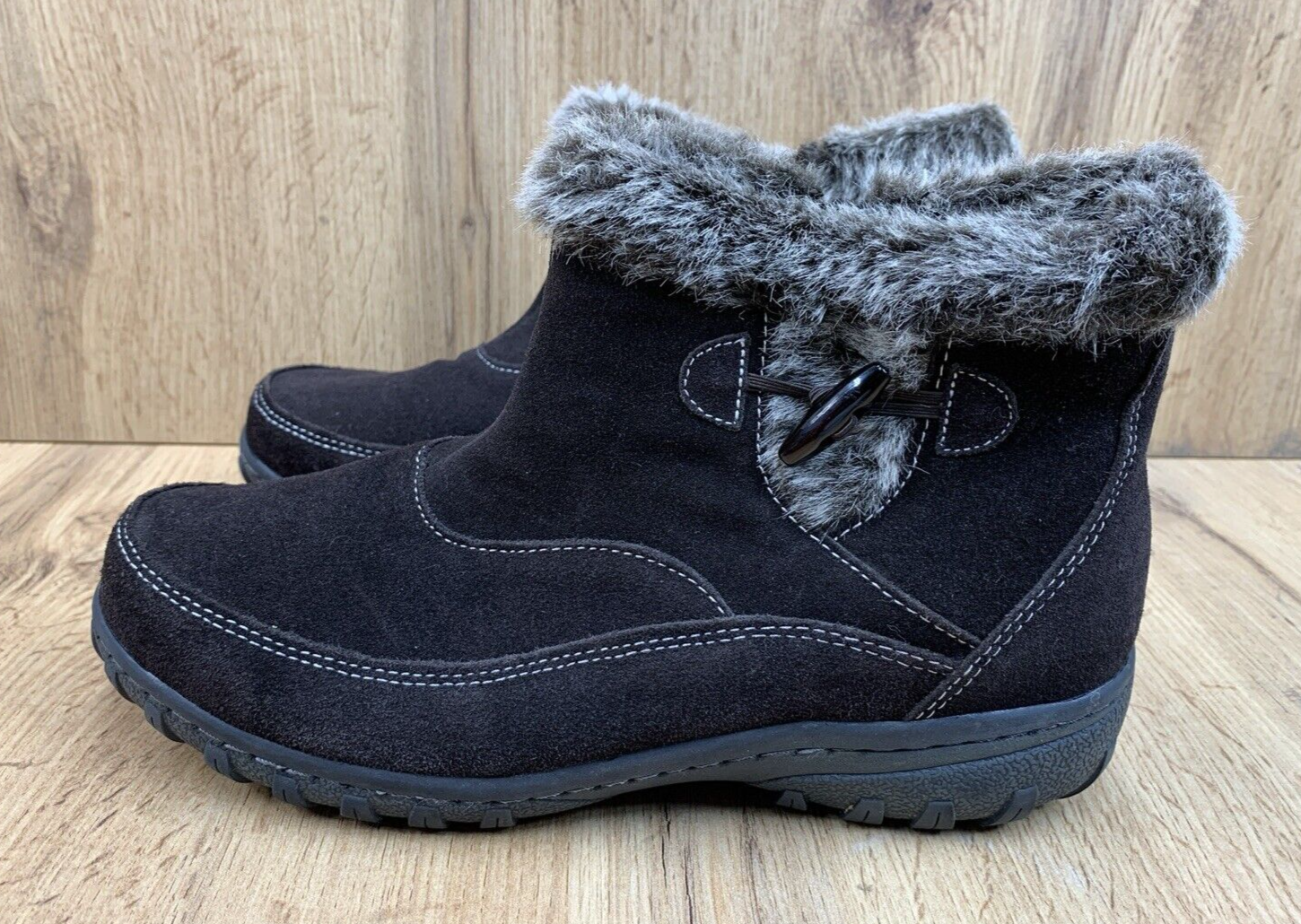 SAOLA Stivali donna Khombu Gracie taglia 9 foderati in pelliccia sintetica scamosciata tomaia suola flessibile Gorpcore