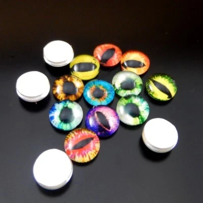 MARKLONS Mehrfarben Drachen Auge Böse Auge DIY Schmuck Zubehör Glas Kamee Cabochons