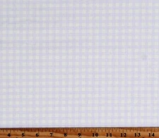 Cotton Plaid Tone on Tone Monochrome White Fabric Print by the Yard D142.32