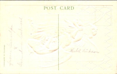 ybk❗️angel 3/4 Vintage Easter Postcard Angels in PrayerEaster