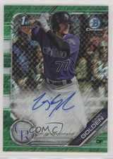 2019 Bowman Chrome Prospect Green Shimmer Refractor 36/99 Casey Golden Auto n1u