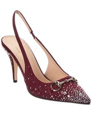 Gucci Horsebit Gg Canvas Slingback Pump Women's