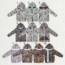 Toddler Boys Hunting Camouflage Pullover Full Zip Jacket Hoodie Top Coat