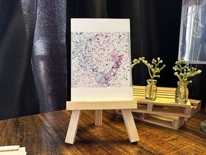 ACEO Art Card Original “Purple Specks” 49/100