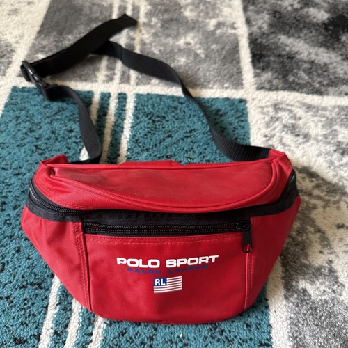 Genuine Vintage Red Polo Ralph Lauren Bum Bag New