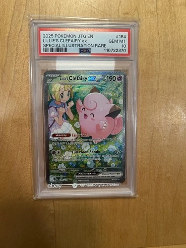 Lillie's Clefairy ex 184/159 Pokemon Journey Together #184 SIR GEM MINT PSA 10