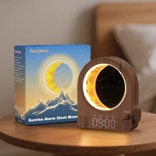 Sunrise Alarm Clock, White Noise Machine, Walnut