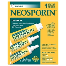 Neosporin Original First Aid Antibiotic Ointment 1 Oz + Two 0.5 Oz Tube, 3 Pk