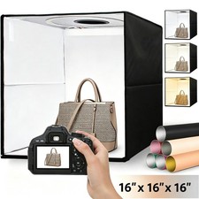 16x16in Large Portable 160 LED Photo Light Box Shooting Tent Photography Studio
