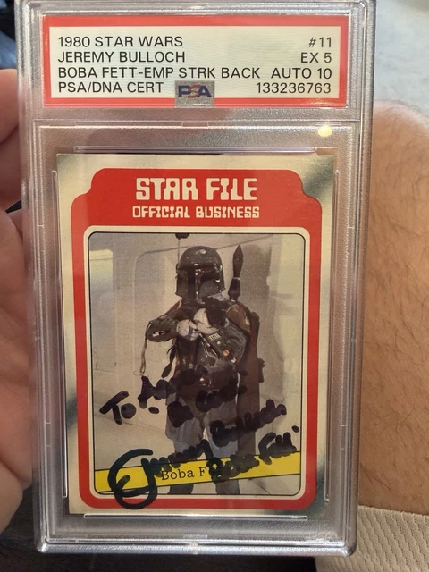 Jeremy Bulloch 1980 Topps Star Wars #11 Boba Fett PSA Auto Star File PSA 10