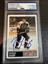 Flyers Signed 2002-03 Topps Total Patrick Sharp #417 Rookie RC Auto Card Psa/Dna. rookie card picture