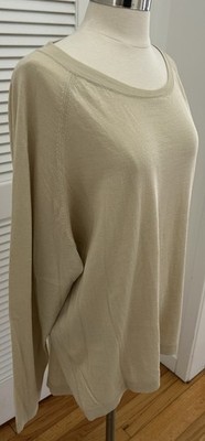 CIVIDINI CASHMERE MUSHROOM COLOR SILK * WOOL LIGHT WEIGHT SWEATER Size  XXL (50)