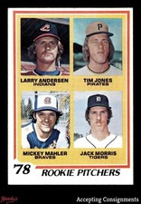 1978 Topps #703 Rookie Pitchers Larry Andersen, Jack Morris RC VG/EX - EX