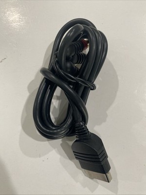 Official Microsoft Original Xbox Classic Black AV RCA Cable Connection Cord 