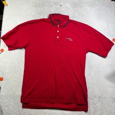 Tommy Hilfiger Golf Polo Shirt Men's Red 100 Cotton Short Sleeve Classic - XL