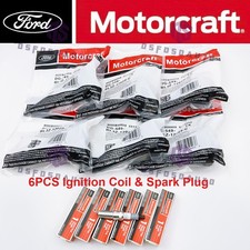 6PCS GENUINE DG549 Ignition Coil SP580 Spark Plug For Motorcraft Ford F150 3.5L