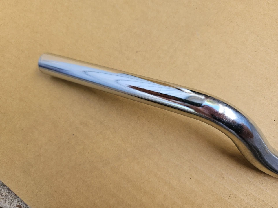 老式老式山地自行车立管车把镀铬 22.2 毫米 x 59 厘米宽 — 第 3/4 张图片