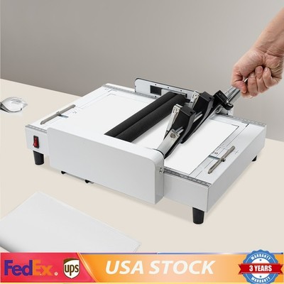 A3 Booklet Folding Binding Machine Paper Stapling Making Book Stapler Office 60W
