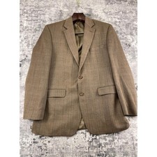 Vtg Lauren Ralph Lauren Men 42L Brown Herringbone Wool 2Button Blazer Sport Coat