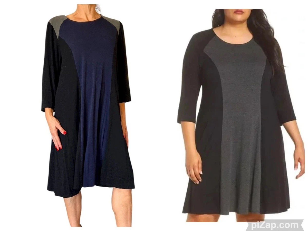 chinese dress ladies Three Quarter Sleeve Petite Size A-Line Dress main image 1
