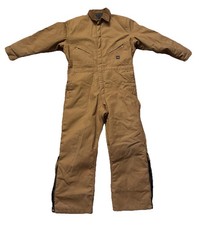 Walls Work Wear Insulated Coveralls Brown Men  s XL Full Zip Pockets