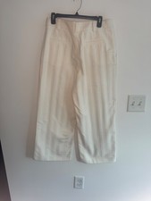 Zara TRF Collection Wide Leg White Trousers Size Large