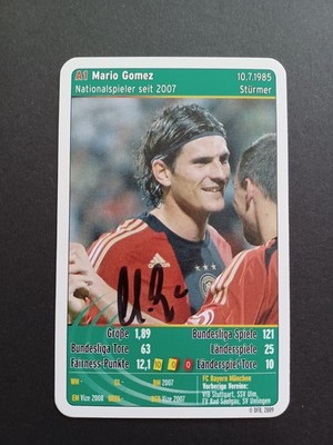 Mario Gomez DFB Quartett Karte 2009 signiert EM WM Nationalmannschaft 