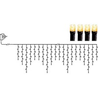 Led Eisregen Lichterkette 240Er Golden Warmweiß 590X55Cm Kabel Schwarz 594-19-1