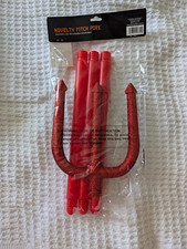 Devil Costume Pitchfork Trident Prop, Red, Adult Unisex, One Size