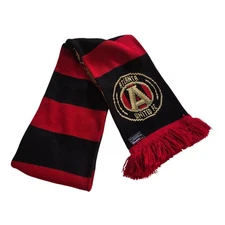 RuffNeck Atlanta United FC Soccer Scarf Red Black 7" X 60" Sports College Fan