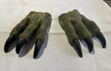Halloween Costume Claws One Size Dinosaur Dragon Raptor Green Black Gloves