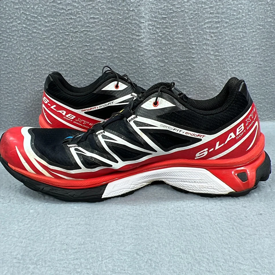 Salomon S-LAB XT-6 Soft Ground Shoes Mens Size 9.5 Black Trail Running Quicklace - Image 2 of 4