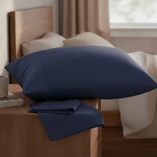 100 Egyptian Cotton Toddler Pillowcases Set of 2 400 Thread Count Sateen W...