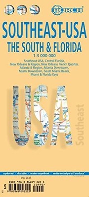 SOUTHEAST: THE SOUTH & FLORIDA ROAD MAP (USA 6) (ENGLISH By Borch