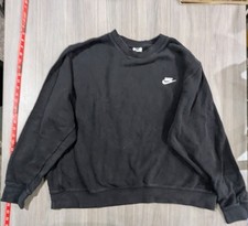 Nike Center Swoosh 1990s Black Weave Crewneck Sweatshirt sz us XXL Vintage