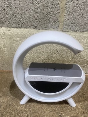 EQUATECH 7539 LED Wireless Charger Bluetooth Lautsprecher Lampe Weiß USB TF