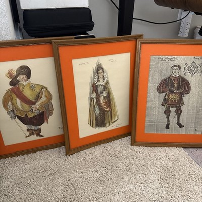 Rare Costume Design Prints Stratford Festival Of Canada 1960 s Brian Jackson art