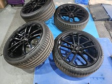 GOLF R GTI GTD AUDI A3 S3 18” Twin Spoke Alloy Wheels With Tyres Gloss Black