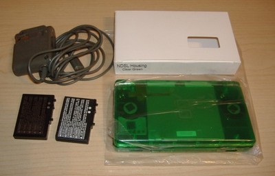 NINTENDO DS LITE RE-BUILT TRANSLUCENT EMERALD JUNGLE GREEN NEW DIGITIZER